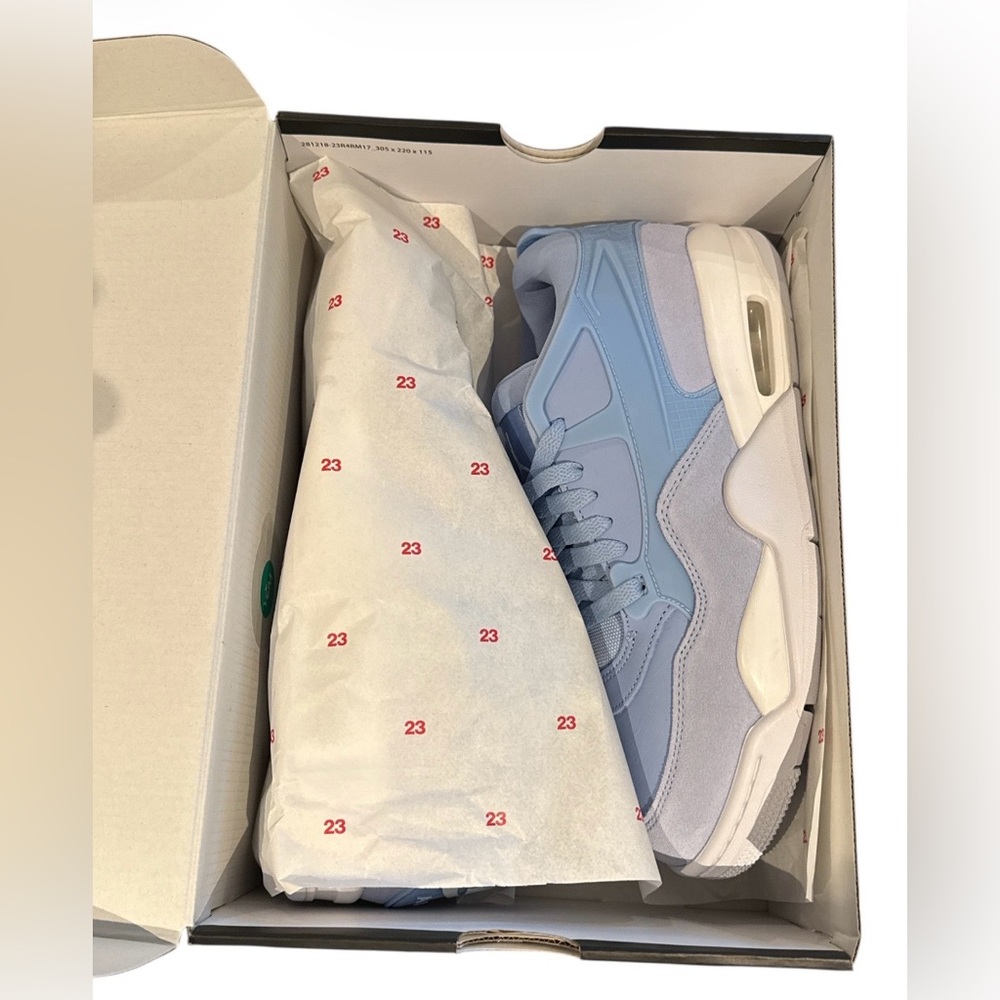 🆕 Air Jordan 4 RM Aluminum Blue Sneakers, Size 9.5 BNIB - Picture 7 of 8